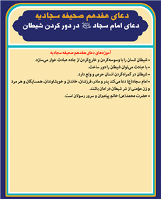  دعاى امام سجاد علیه السلام در دور كردن شيطان 